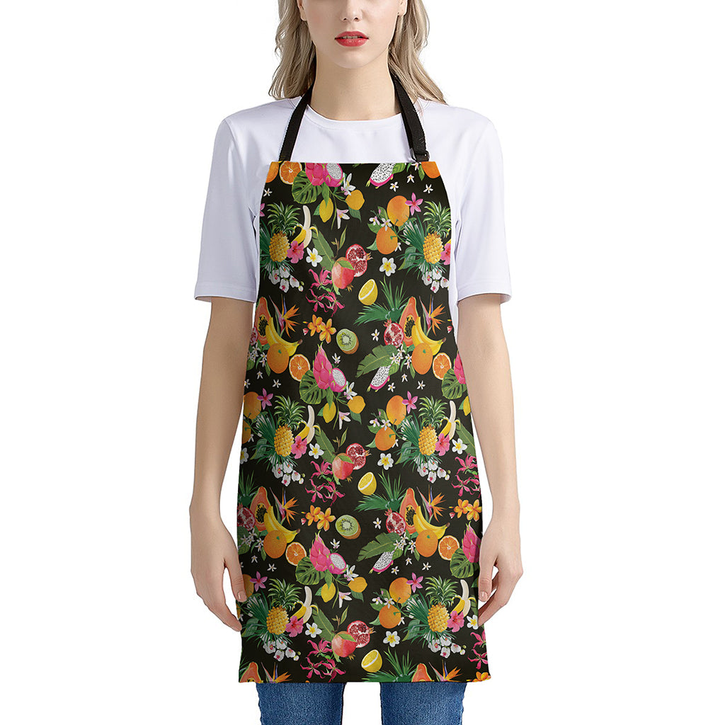 Tropical Paradise Fruits Pattern Print Apron