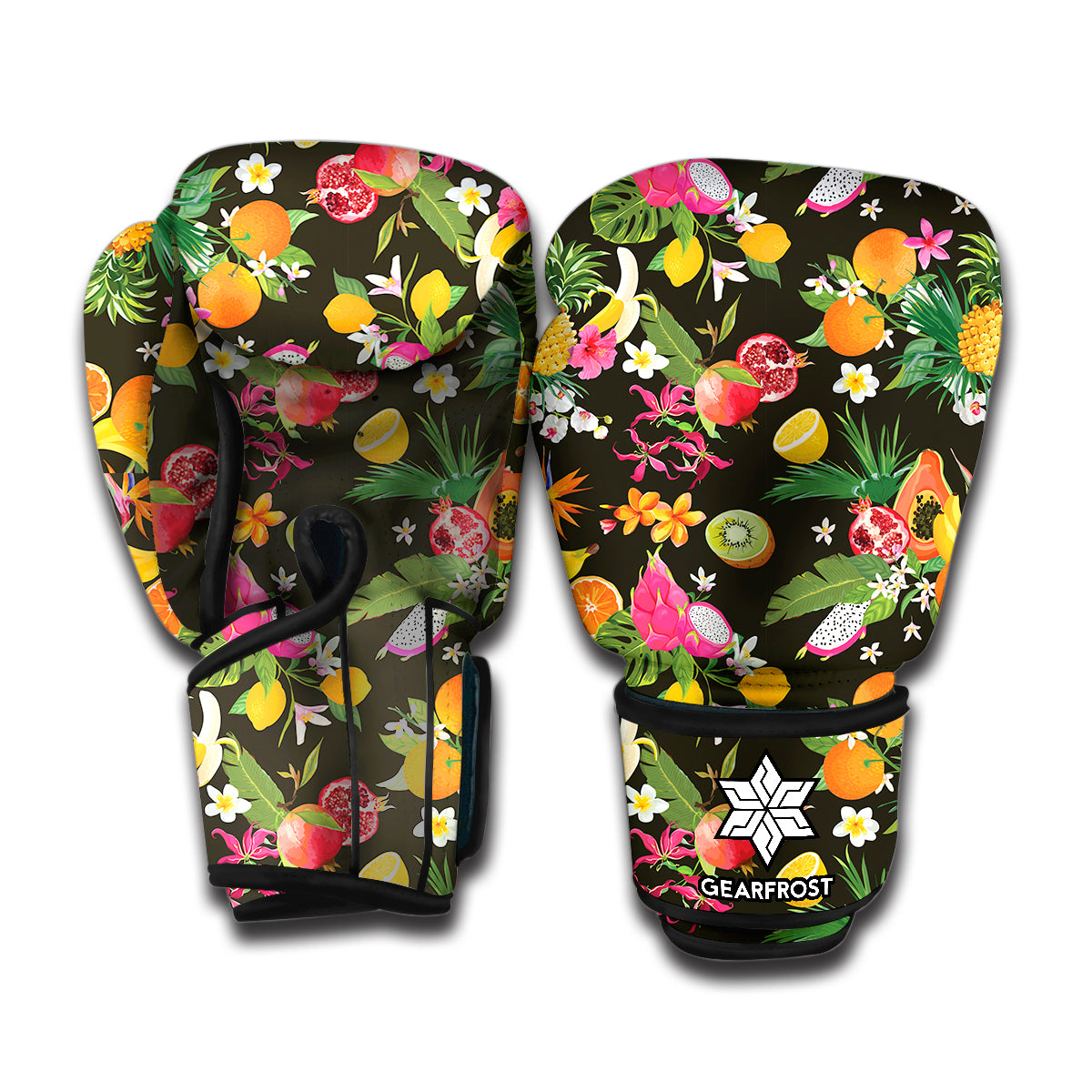 Tropical Paradise Fruits Pattern Print Boxing Gloves