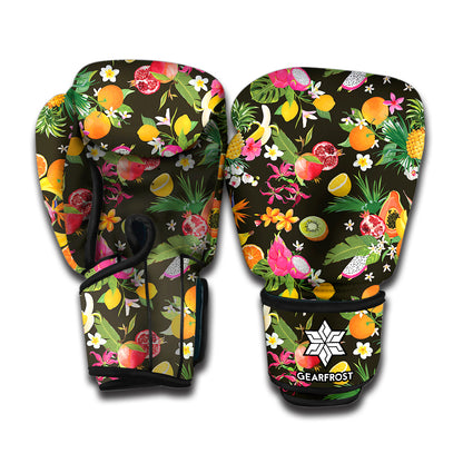 Tropical Paradise Fruits Pattern Print Boxing Gloves
