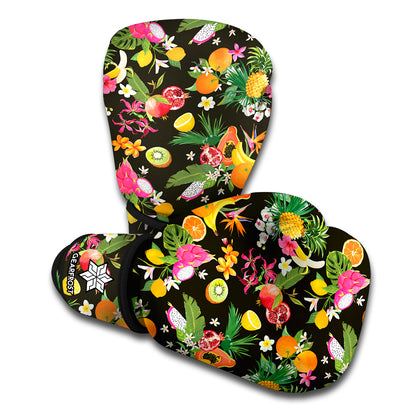 Tropical Paradise Fruits Pattern Print Boxing Gloves