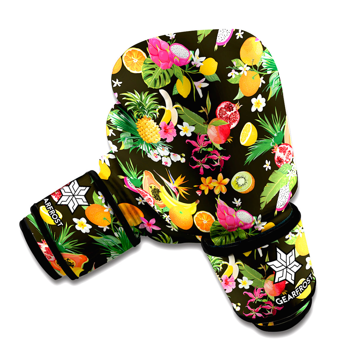 Tropical Paradise Fruits Pattern Print Boxing Gloves
