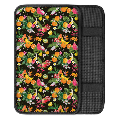 Tropical Paradise Fruits Pattern Print Car Center Console Cover