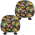 Tropical Paradise Fruits Pattern Print Car Headrest Covers