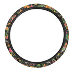 Tropical Paradise Fruits Pattern Print Car Steering Wheel Cover