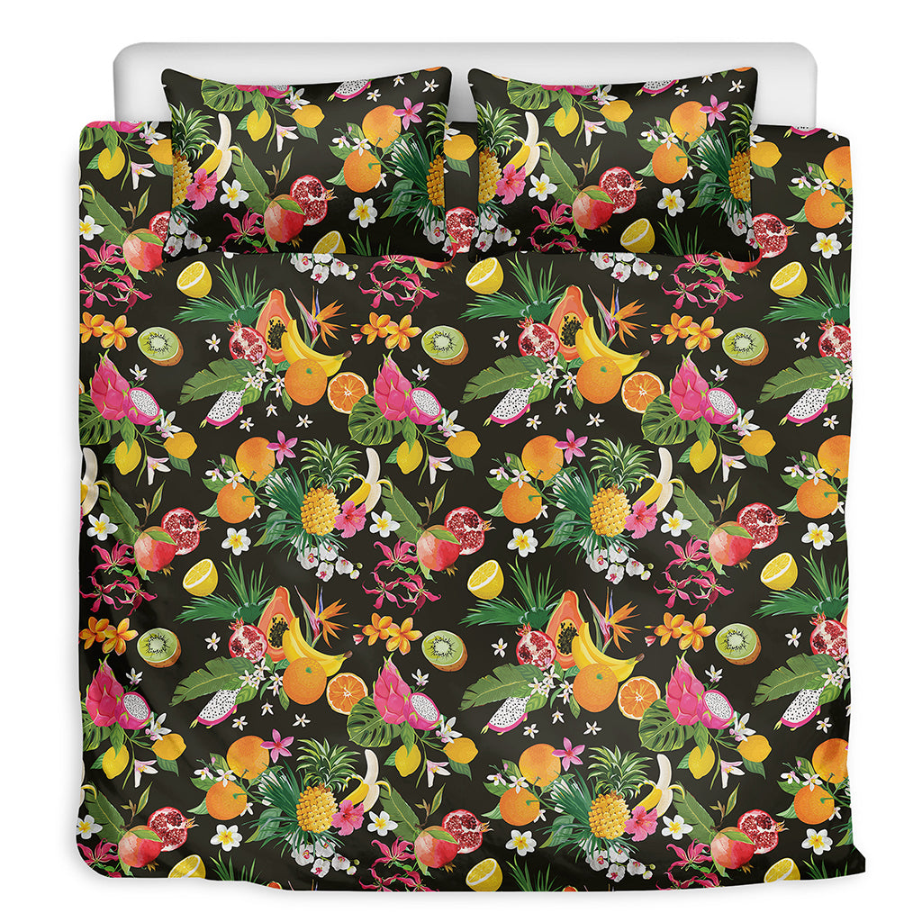 Tropical Paradise Fruits Pattern Print Duvet Cover Bedding Set
