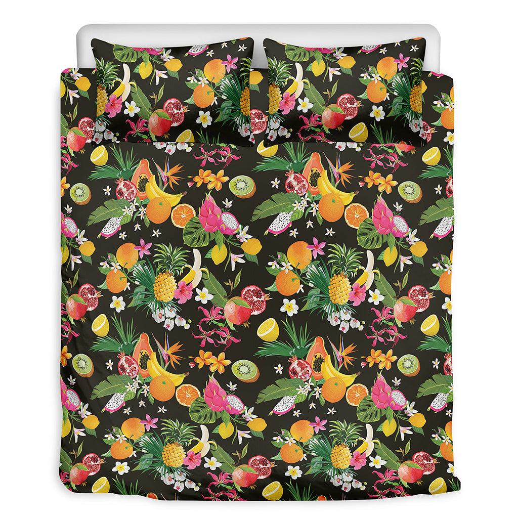 Tropical Paradise Fruits Pattern Print Duvet Cover Bedding Set