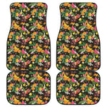 Tropical Paradise Fruits Pattern Print Front and Back Car Floor Mats