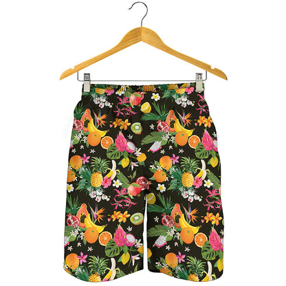 Tropical Paradise Fruits Pattern Print Men's Shorts