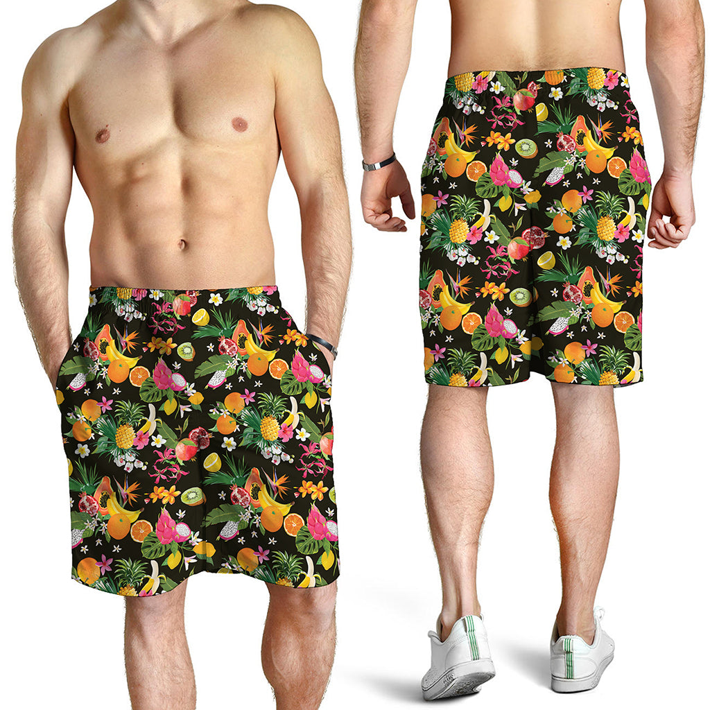 Tropical Paradise Fruits Pattern Print Men's Shorts