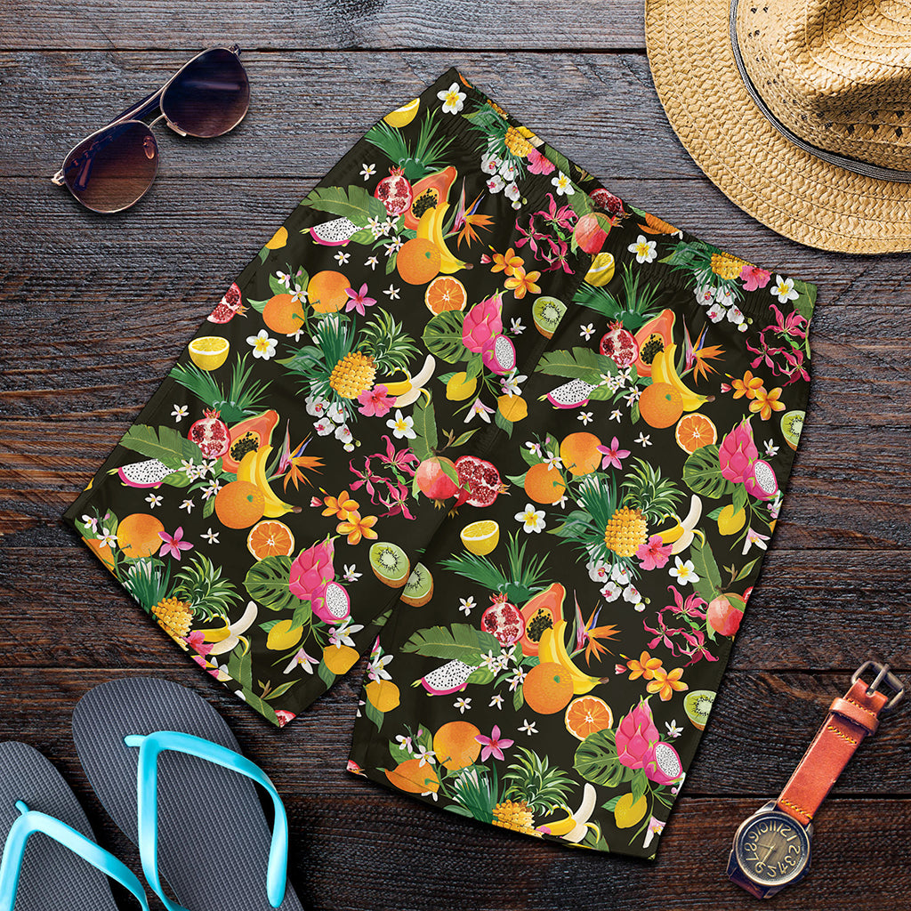 Tropical Paradise Fruits Pattern Print Men's Shorts