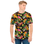 Tropical Paradise Fruits Pattern Print Men's T-Shirt