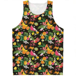 Tropical Paradise Fruits Pattern Print Men's Tank Top