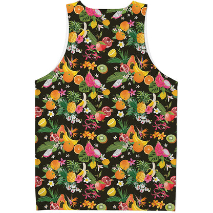 Tropical Paradise Fruits Pattern Print Men's Tank Top