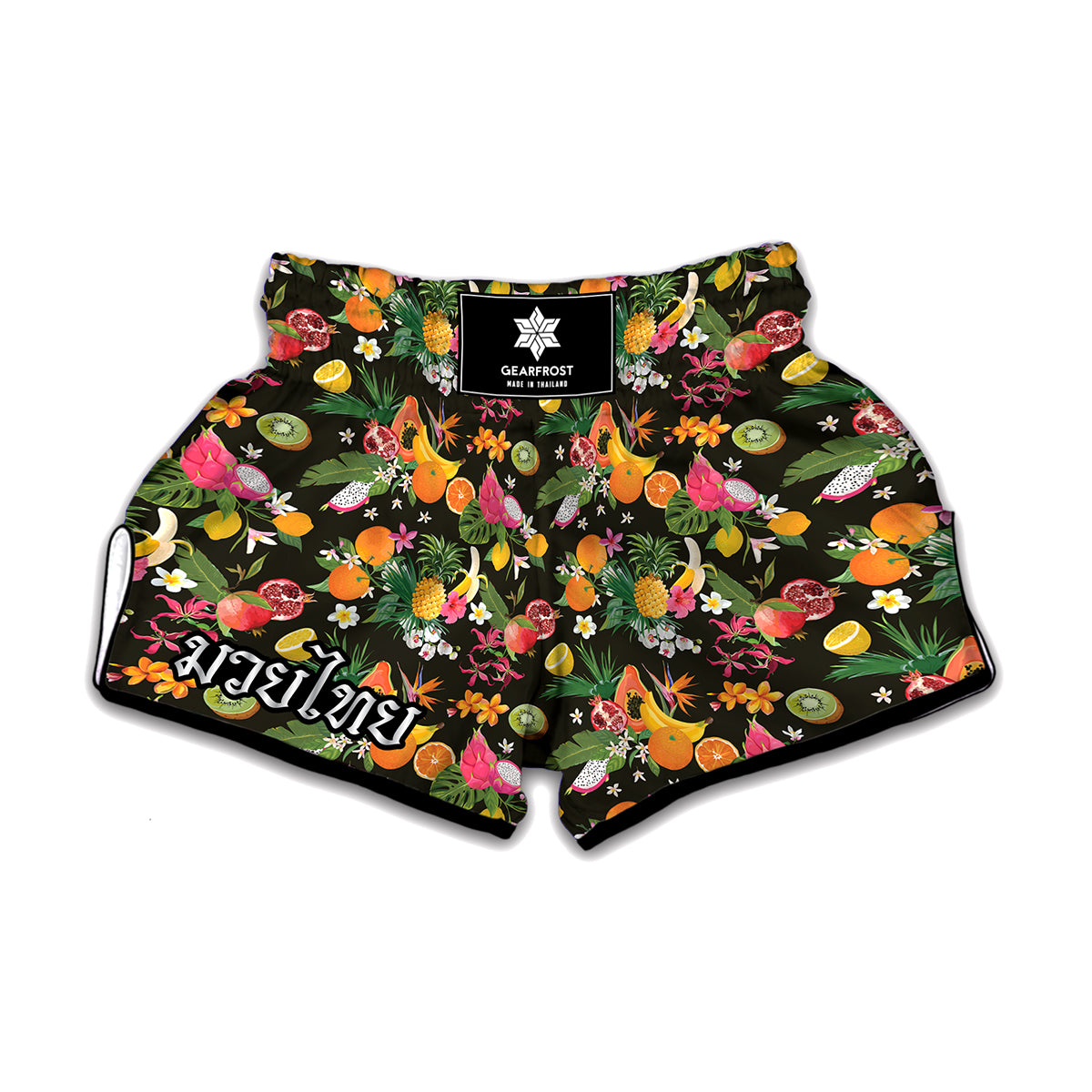 Tropical Paradise Fruits Pattern Print Muay Thai Boxing Shorts