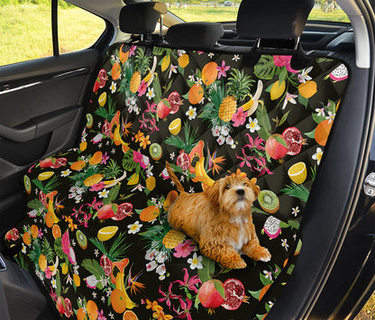 Tropical Paradise Fruits Pattern Print Pet Car Back Seat Cover