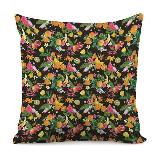Tropical Paradise Fruits Pattern Print Pillow Cover