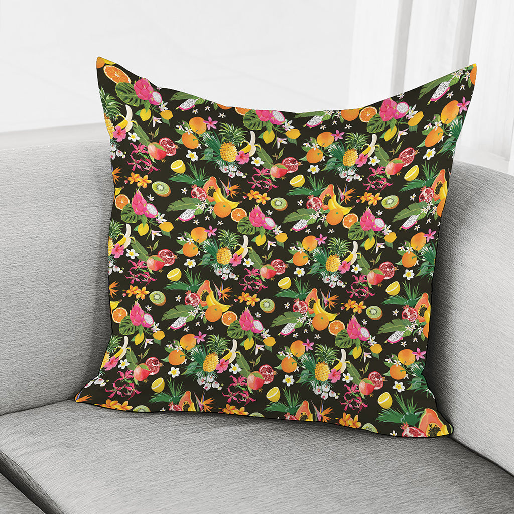 Tropical Paradise Fruits Pattern Print Pillow Cover