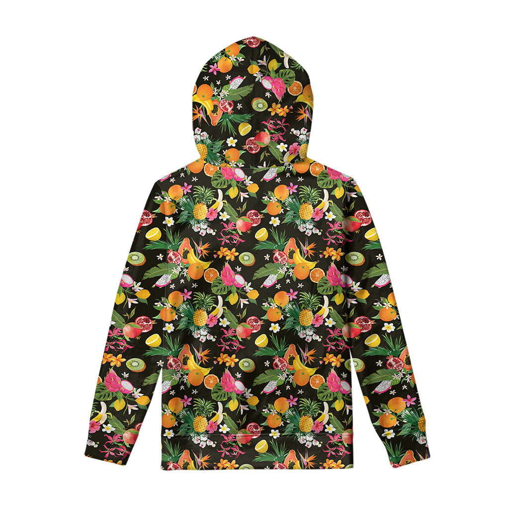 Tropical Paradise Fruits Pattern Print Pullover Hoodie