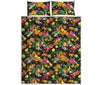 Tropical Paradise Fruits Pattern Print Quilt Bed Set