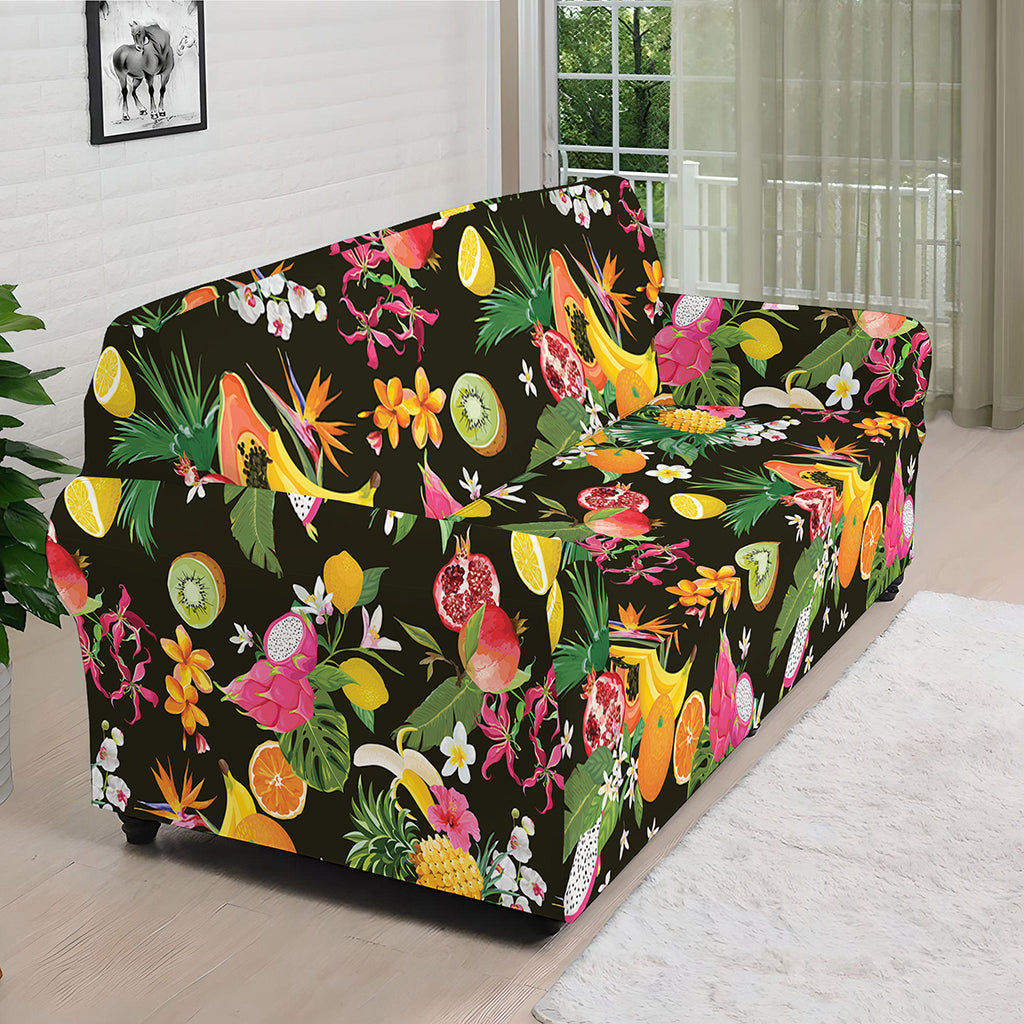 Tropical Paradise Fruits Pattern Print Sofa Cover