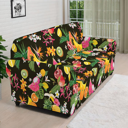 Tropical Paradise Fruits Pattern Print Sofa Cover