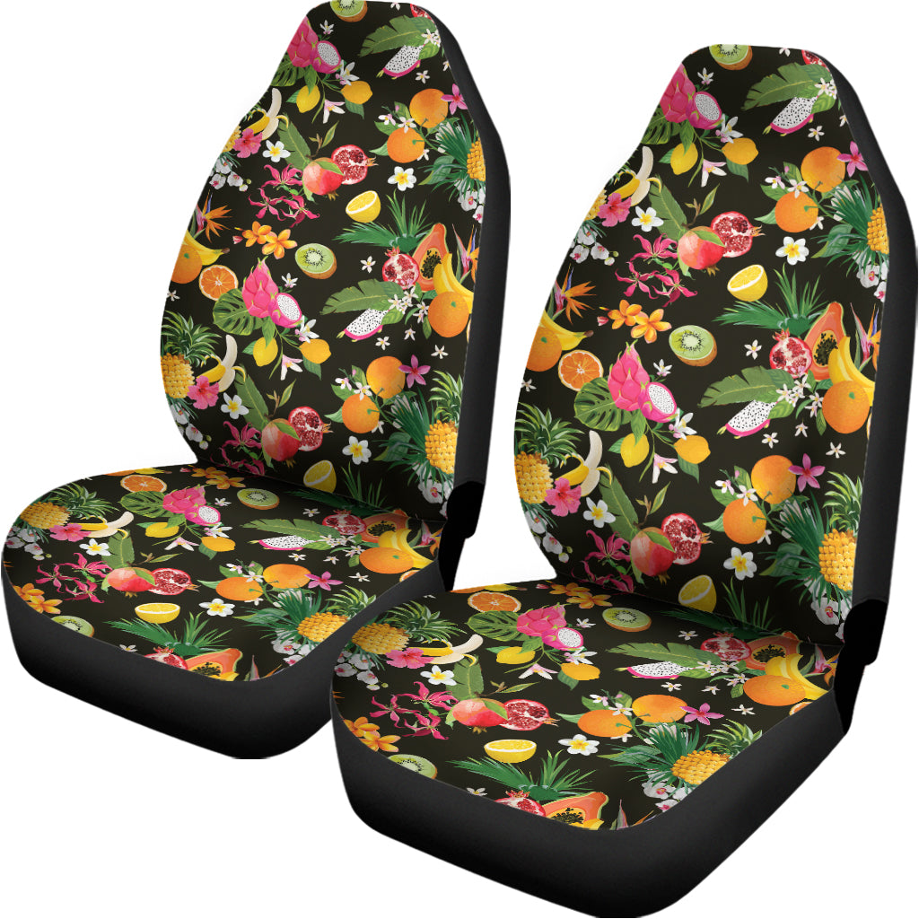 Tropical Paradise Fruits Pattern Print Universal Fit Car Seat Covers