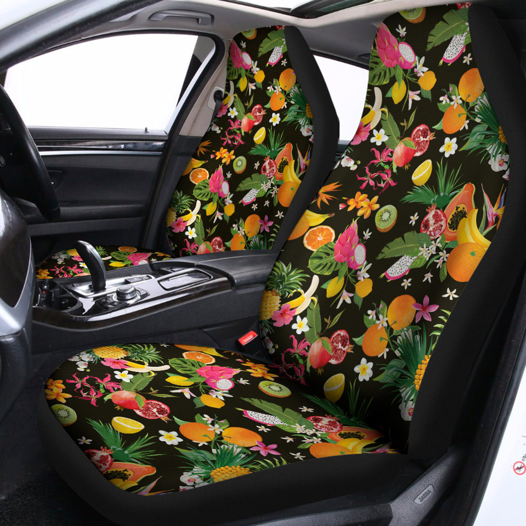 Tropical Paradise Fruits Pattern Print Universal Fit Car Seat Covers