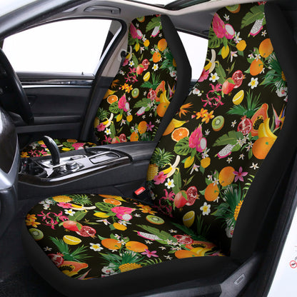 Tropical Paradise Fruits Pattern Print Universal Fit Car Seat Covers