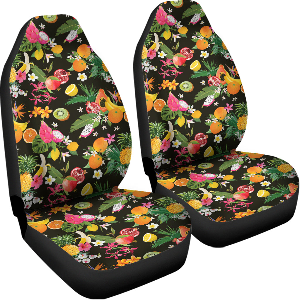 Tropical Paradise Fruits Pattern Print Universal Fit Car Seat Covers