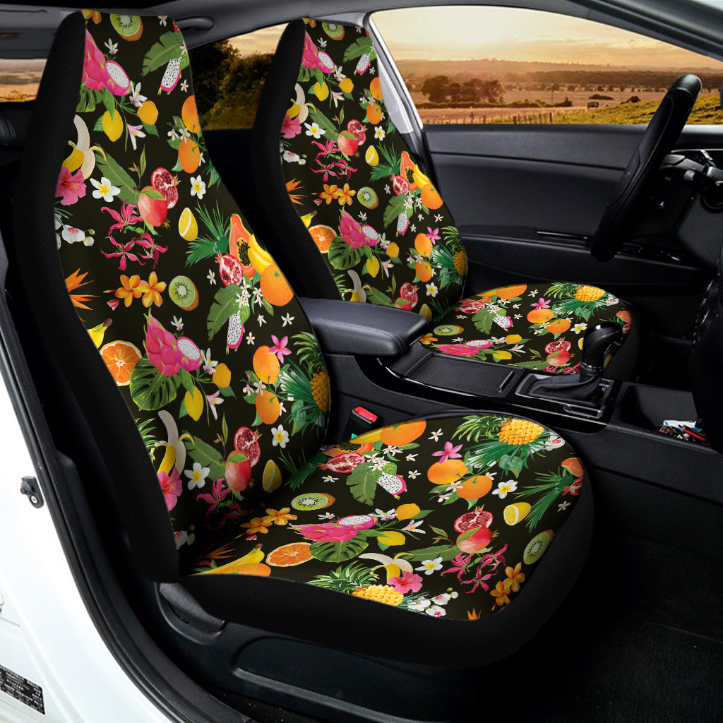Tropical Paradise Fruits Pattern Print Universal Fit Car Seat Covers