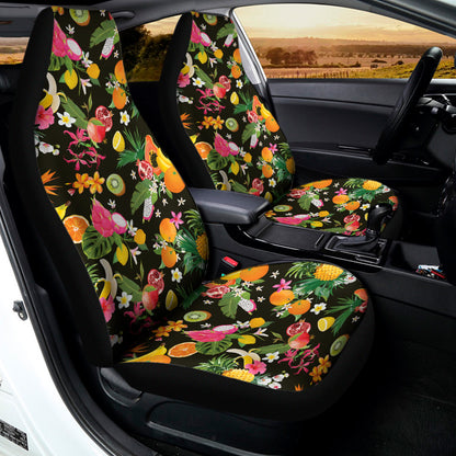 Tropical Paradise Fruits Pattern Print Universal Fit Car Seat Covers