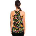 Tropical Paradise Fruits Pattern Print Women's Racerback Tank Top