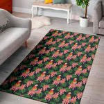 Tropical Parrot Pattern Print Area Rug