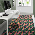 Tropical Parrot Pattern Print Area Rug