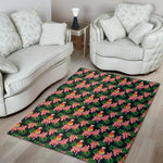 Tropical Parrot Pattern Print Area Rug