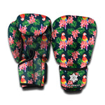 Tropical Parrot Pattern Print Boxing Gloves