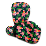 Tropical Parrot Pattern Print Boxing Gloves