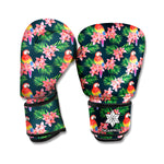 Tropical Parrot Pattern Print Boxing Gloves