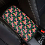 Tropical Parrot Pattern Print Car Center Console Cover