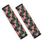 Tropical Parrot Pattern Print Car Seat Belt Covers