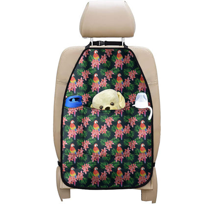 Tropical Parrot Pattern Print Car Seat Organizers