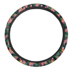 Tropical Parrot Pattern Print Car Steering Wheel Cover
