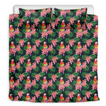 Tropical Parrot Pattern Print Duvet Cover Bedding Set