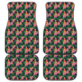 Tropical Parrot Pattern Print Front and Back Car Floor Mats