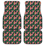 Tropical Parrot Pattern Print Front and Back Car Floor Mats