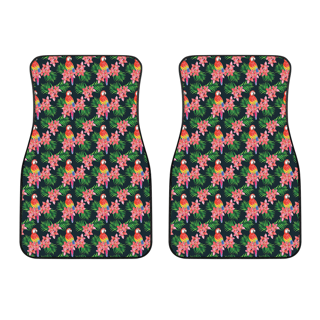 Tropical Parrot Pattern Print Front Car Floor Mats