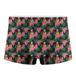Tropical Parrot Pattern Print Men's Boxer Briefs