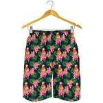 Tropical Parrot Pattern Print Men's Shorts
