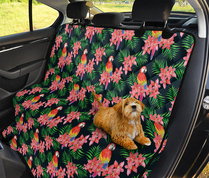 Tropical Parrot Pattern Print Pet Car Back Seat Cover