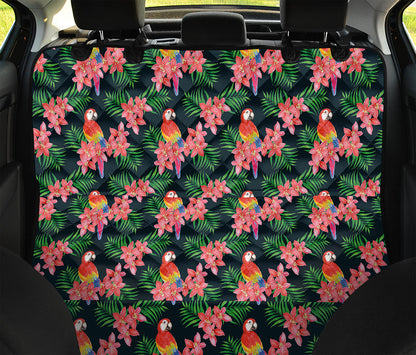 Tropical Parrot Pattern Print Pet Car Back Seat Cover